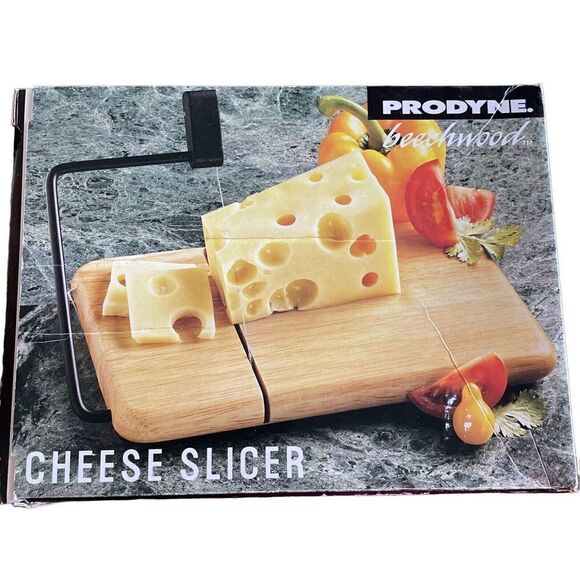 Prodyne Thick Beechwood Bravado Gourmet Cheese Slicer 1989 9 ½" x 6" x ⅞" - Picture 8 of 8